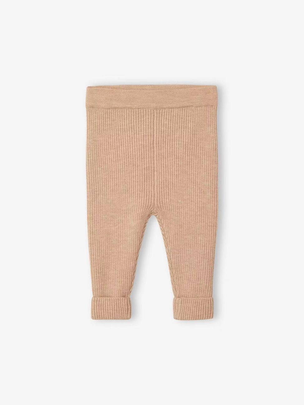 Ensemble bébé mixte gilet pantalon en tricot beige (Vertbaudet) - Image 2