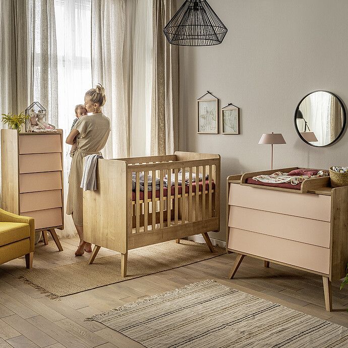 Lit Bébé Vintage Chêne - 60 x 120 cm (Vox Meubles) - Image 4