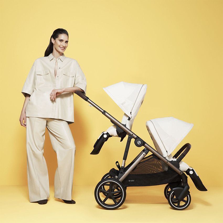 Poussette Gazelle S singel/double - Châssis Taupe / Siège Seashell Beige - Beige (Cybex) - Image 9