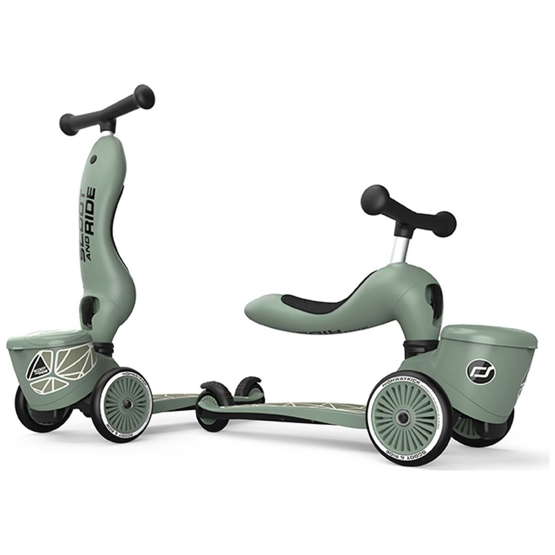 Porteur évolutif en Highwaykick 1 Lifestyle Green Lines (Scoot And Ride) - Couverture