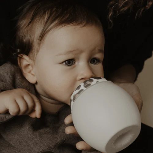 Tasse d'apprentissage anti-fuite léopard Sand/Graouu (Elhée) - Image 1