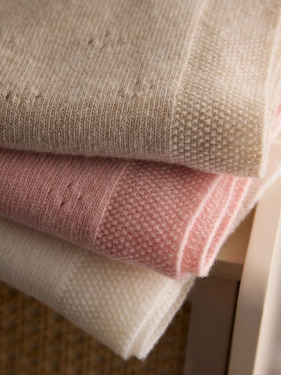 Plaid pointelle bébé Lambswool (Cyrillus) - Image 1