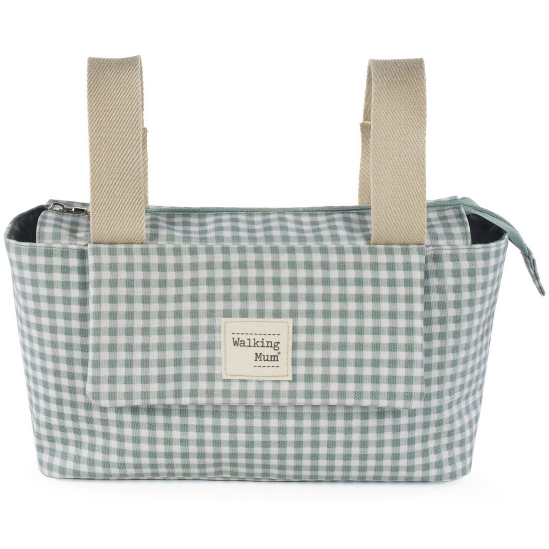 Sac à poussette I love vichy vert (Walking Mum) - Image 1