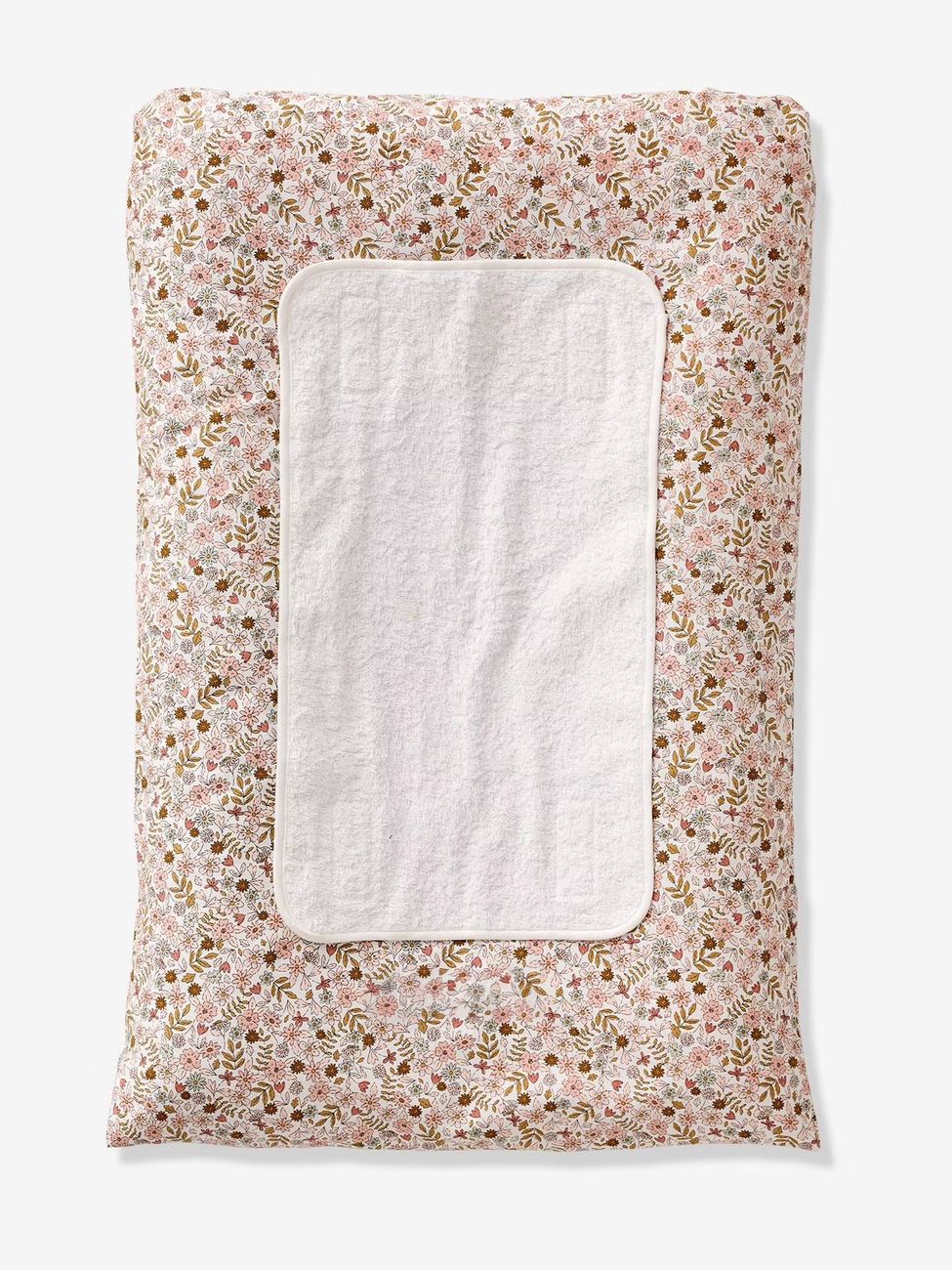 Matelas à langer + 2 tapis de change personnalisable FLORA blanc imprimé (Vertbaudet) - Image 2