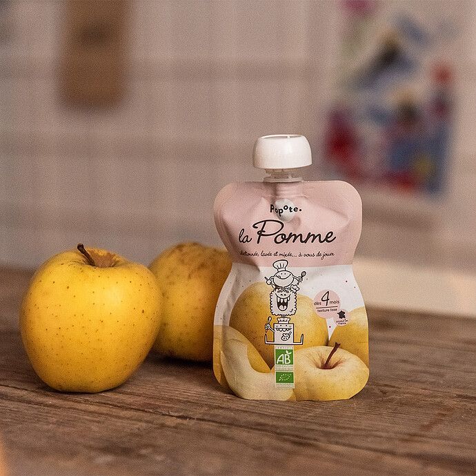 Gourde Repas Bio Pomme - 120 g (Popote) - Image 2