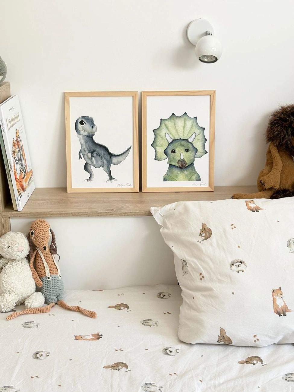 Affiche T-Rex aquarelle pour chambre bébé Rex décoration dinosaure enfant (Les Aquarelles de Marlène) - Image 2