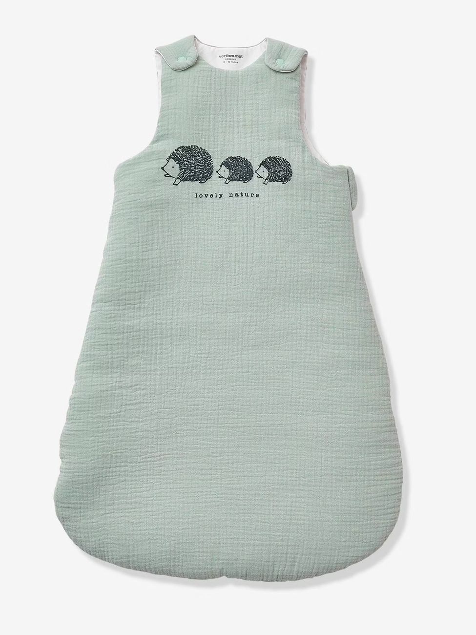 Gigoteuse en gaze de coton bio* LOVELY NATURE vert (Vertbaudet) - Image 1