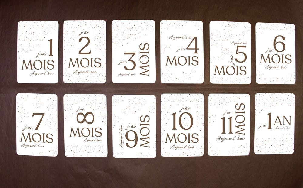 Cartes étapes bébé Confettis Terrazzo (Le Faire-Part Français) - Image 1
