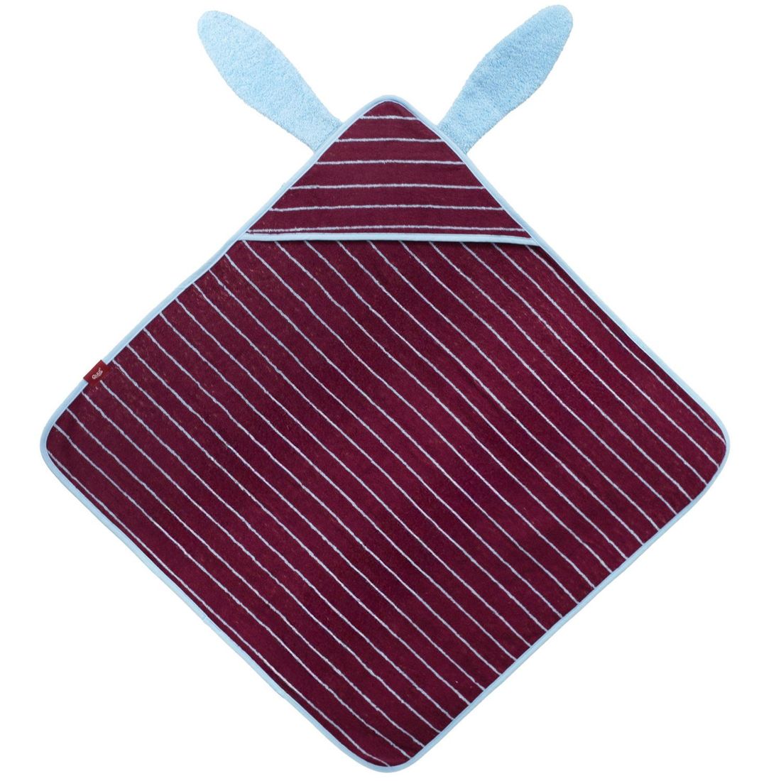 Cape de bain Lapin Bordeaux (75 x 75 cm) (Quut) - Couverture