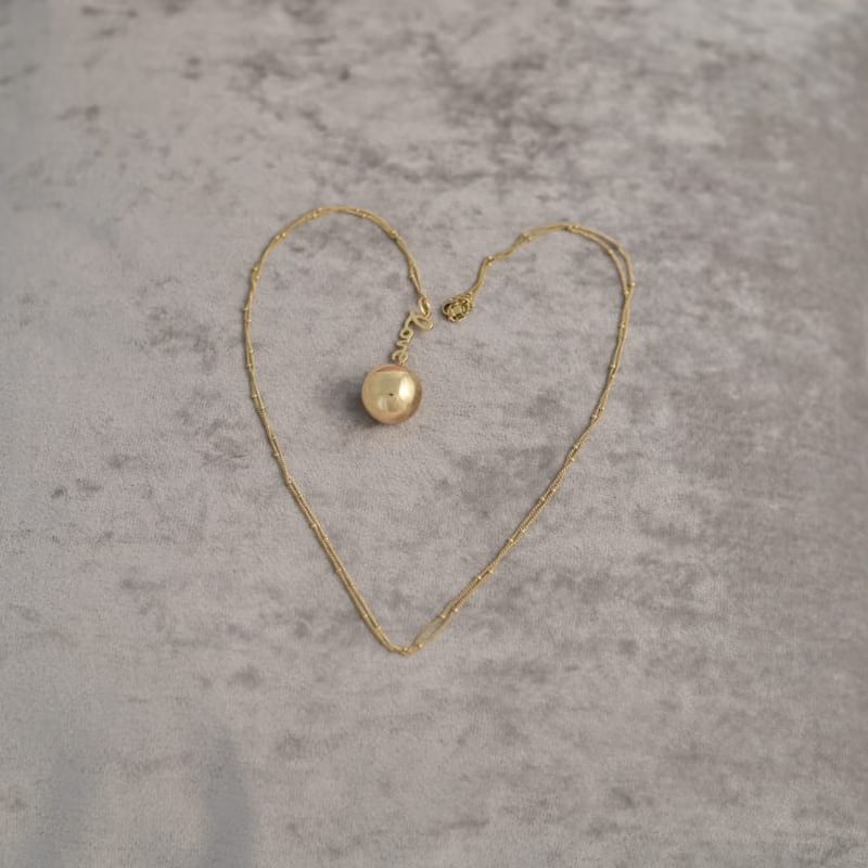 Bijou de grossesse bola avec chaîne - love or (Babireva) - Image 1