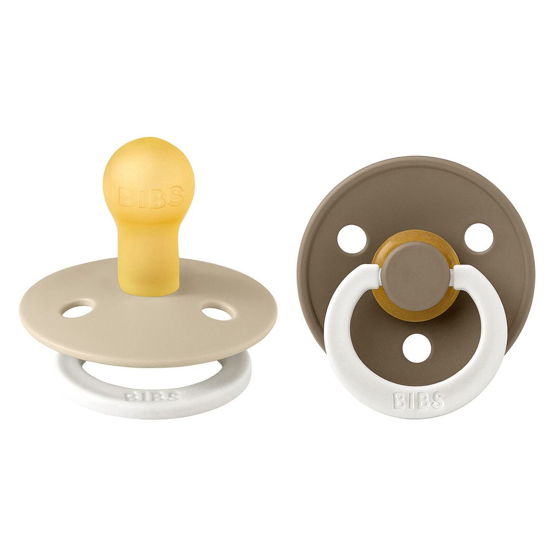 Lot de 2 Sucettes Rondes Night Colour Dark Oak & Vanilla - 0/6 Mois (Bibs) - Couverture