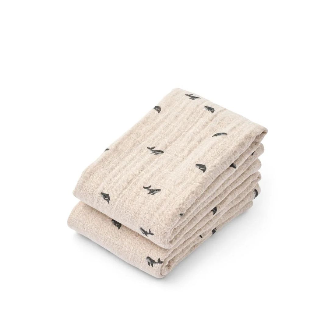Langes en Mousseline LEWIS, Lot de 2 - Mini whale / Sandy (Liewood) - Image 1