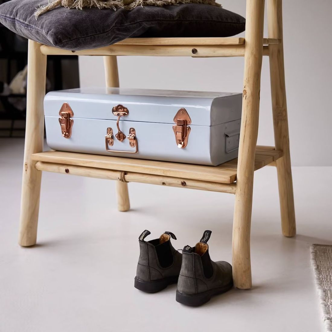 Portant Enfant En Bois De Teck 160 Kilim Naturel (Tikamoon) - Image 1