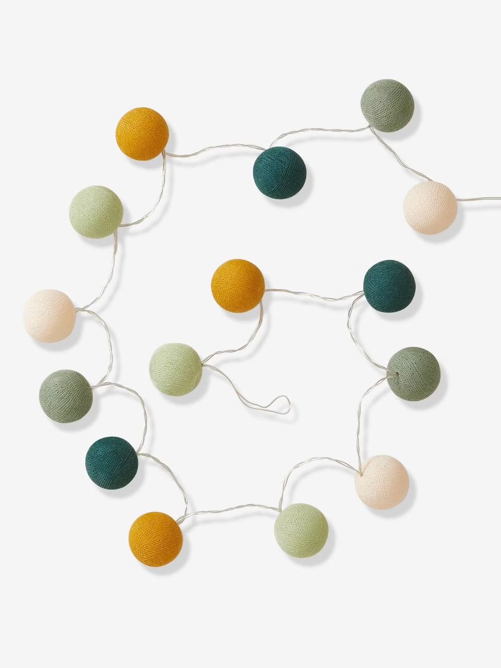 Guirlande boules lumineuse avec interrupteur vert sauge (Vertbaudet) - Image 2
