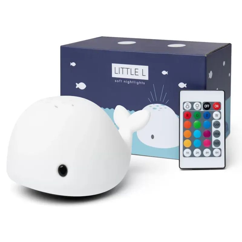 Veilleuse baleine blanche avec télécom (Little L) - Couverture