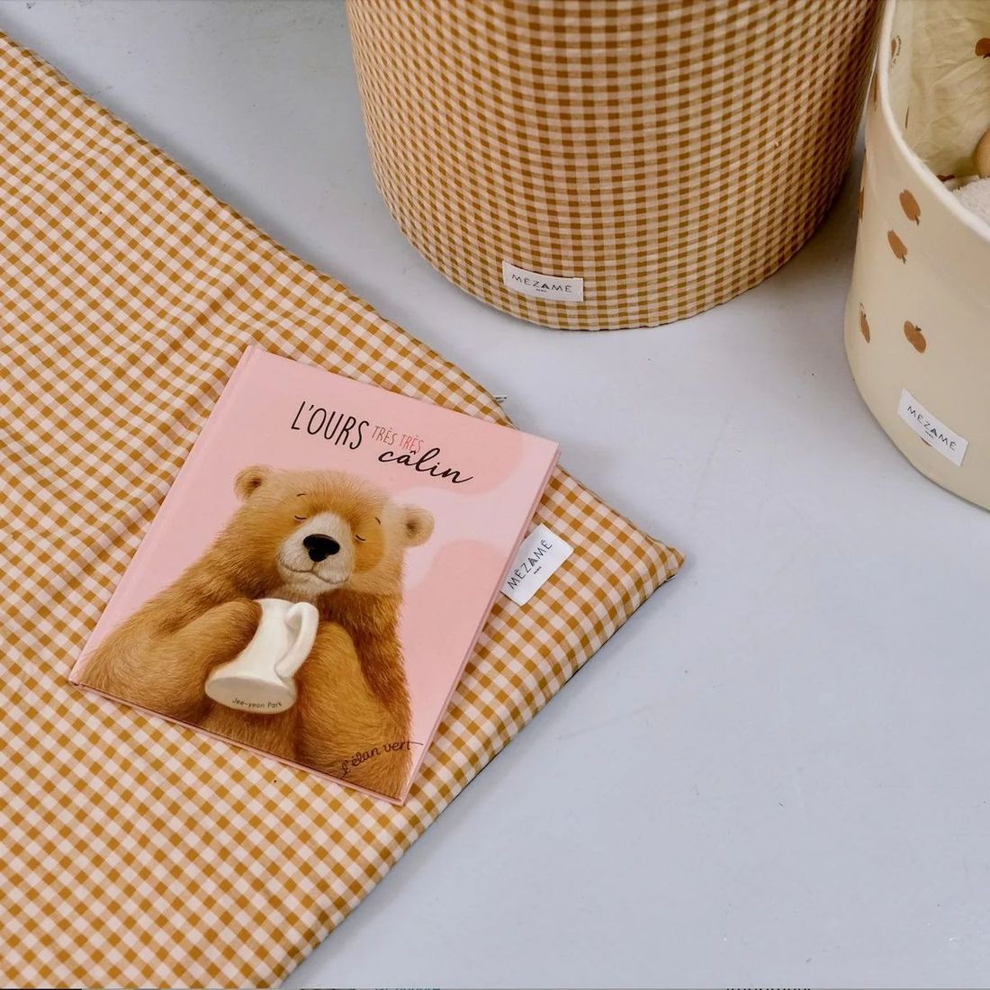 Tapis de vie Vichy Caramel (Mezamé Paris) - Image 5