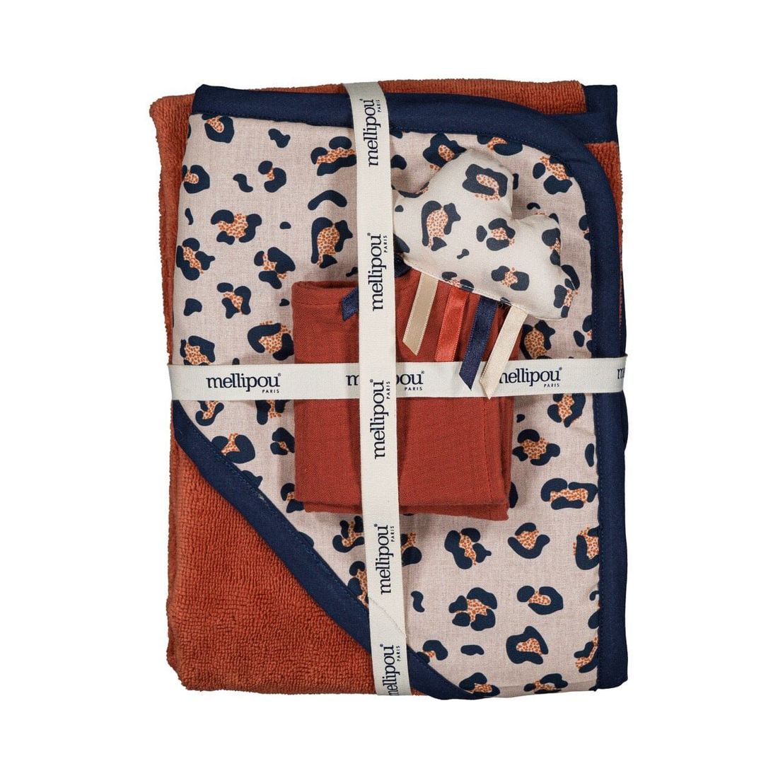 Coffret naissance cape de bain, doudou lange - Baker (Mellipou) - Image 1