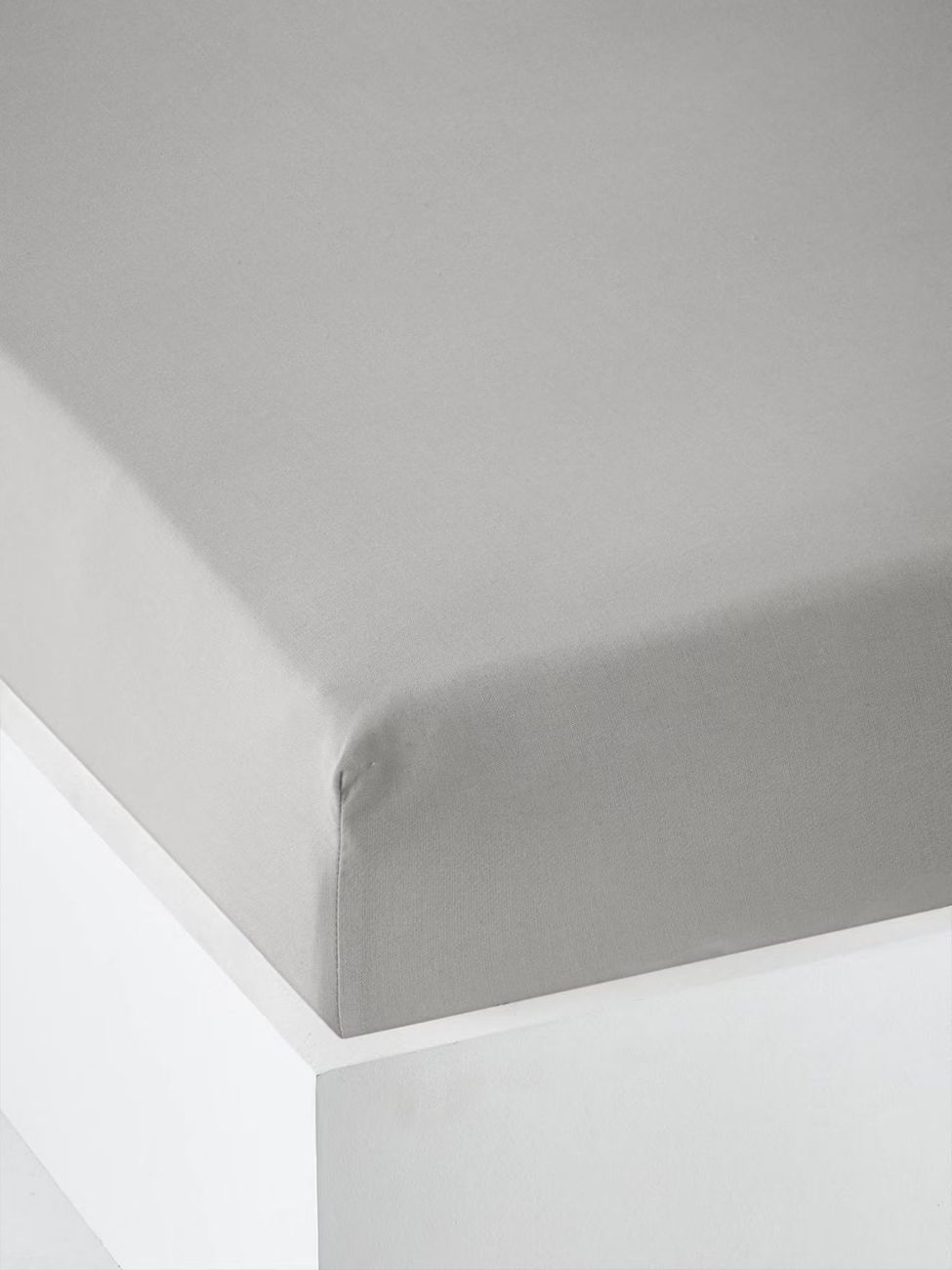 Drap-housse uni bébé gris perle (Vertbaudet) - Couverture