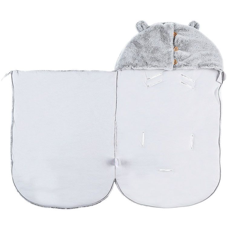 Nid d'ange passe sangle Sherpa Mix & Match gris clair (Noukie's) - Image 6
