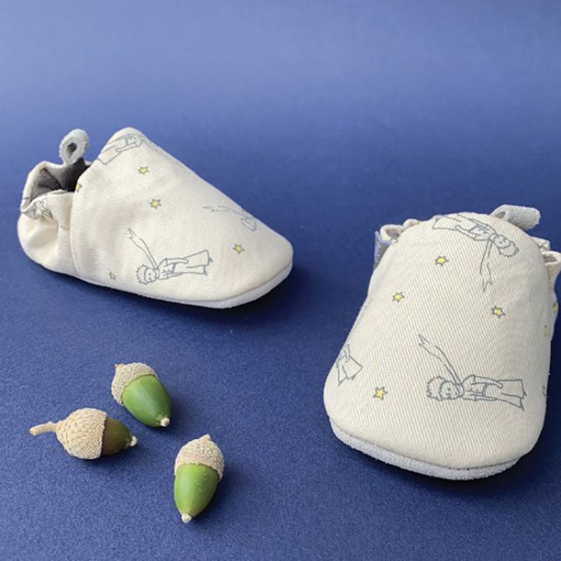 Chaussons en coton et cuir Le Petit Prince (6-12 mois) (Petit Jour Paris) - Image 4