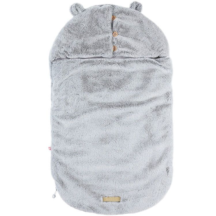 Nid d'ange passe sangle Sherpa Mix & Match gris clair (Noukie's) - Couverture