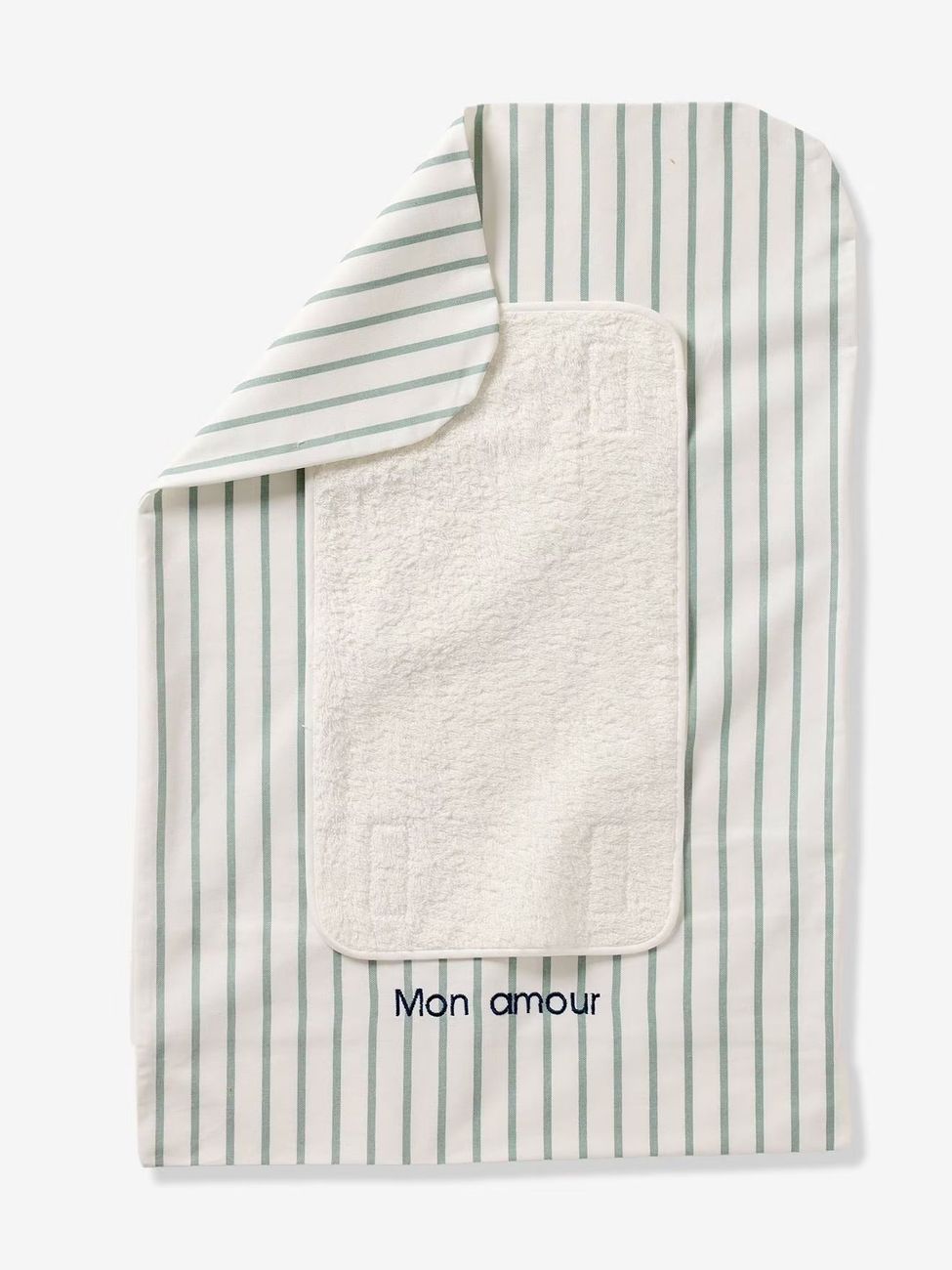 Housse matelas à langer personnalisable vert sauge (Vertbaudet) - Image 1