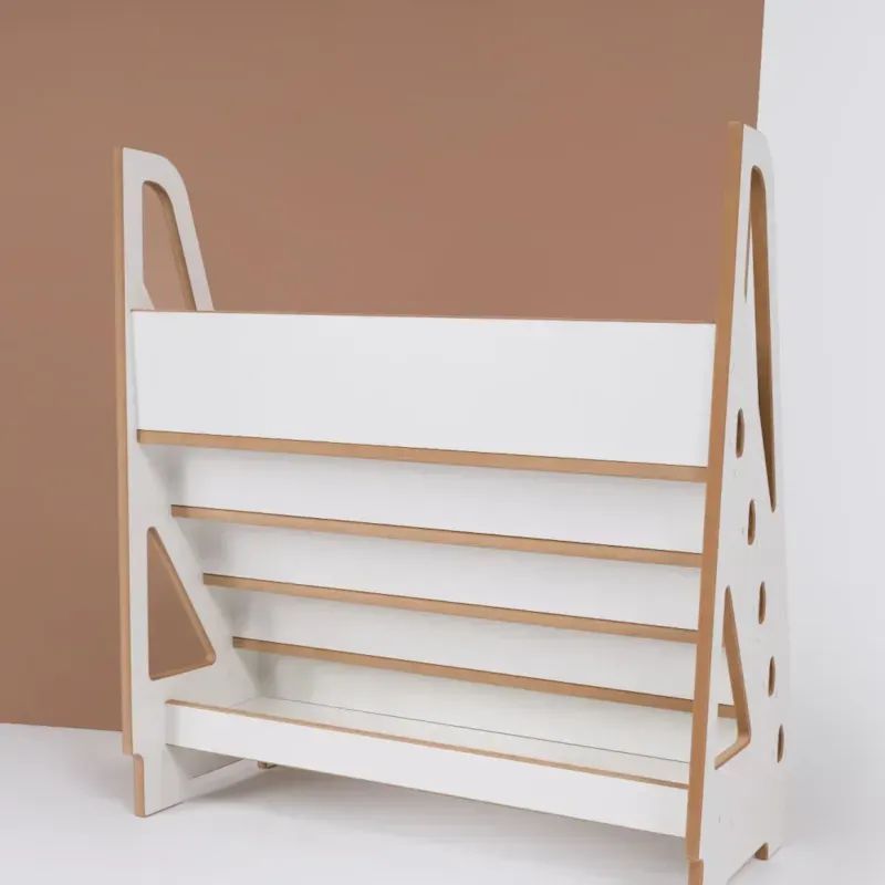 Bibliothèque montessori l84cm pour enfant en bois blanc (Tupti.wood) - Image 2