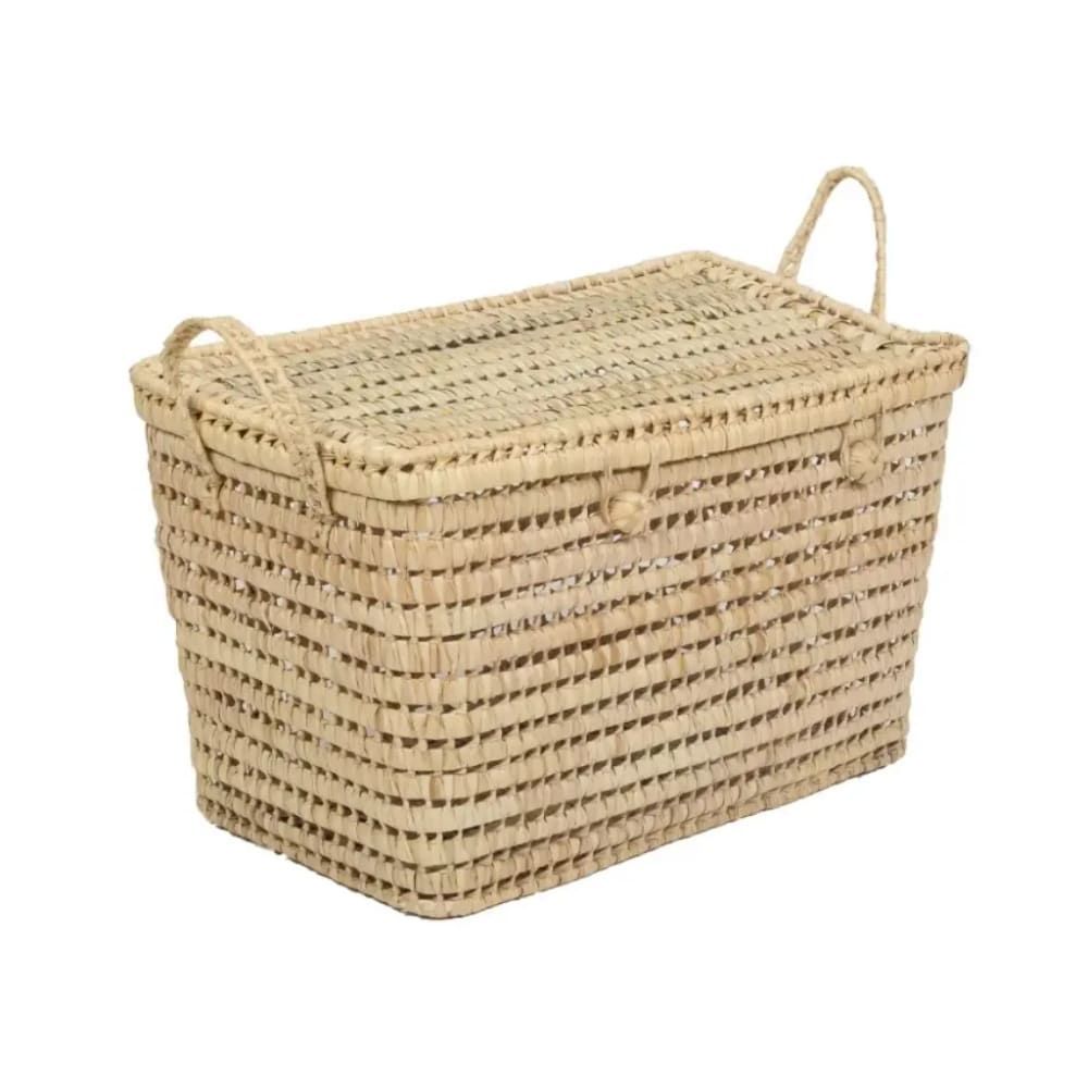 Grand coffre de rangement en feuille de palmier 35x60x35 (HYDILE) - Image 2