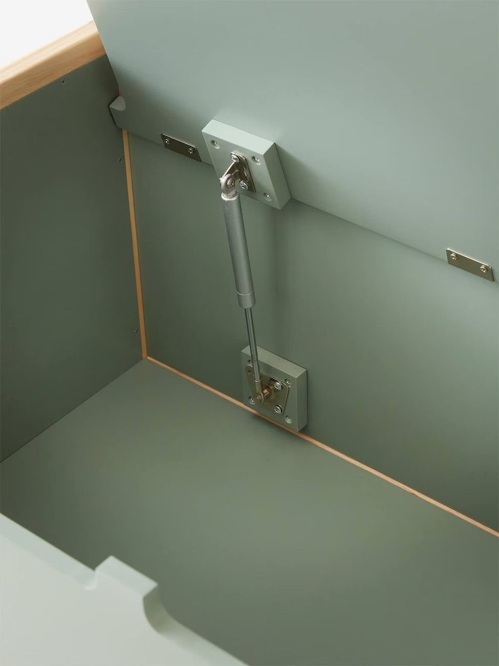 Coffre de rangement / banc cannage LIGNE POÉSIE vert (Vertbaudet) - Image 2