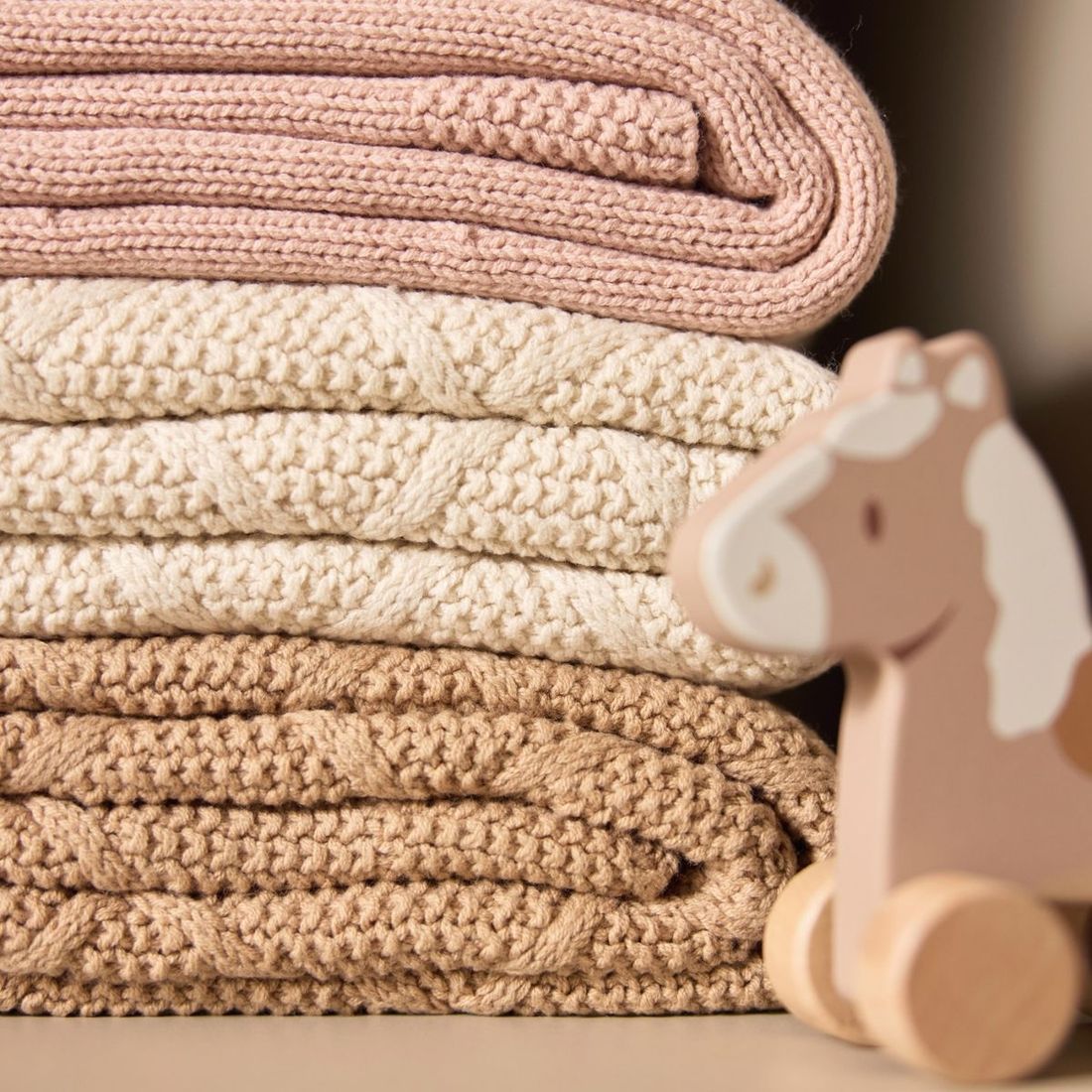 Couverture en polaire Cosy Knit Wild Rose (75 x 100 cm) (Jollein) - Image 3