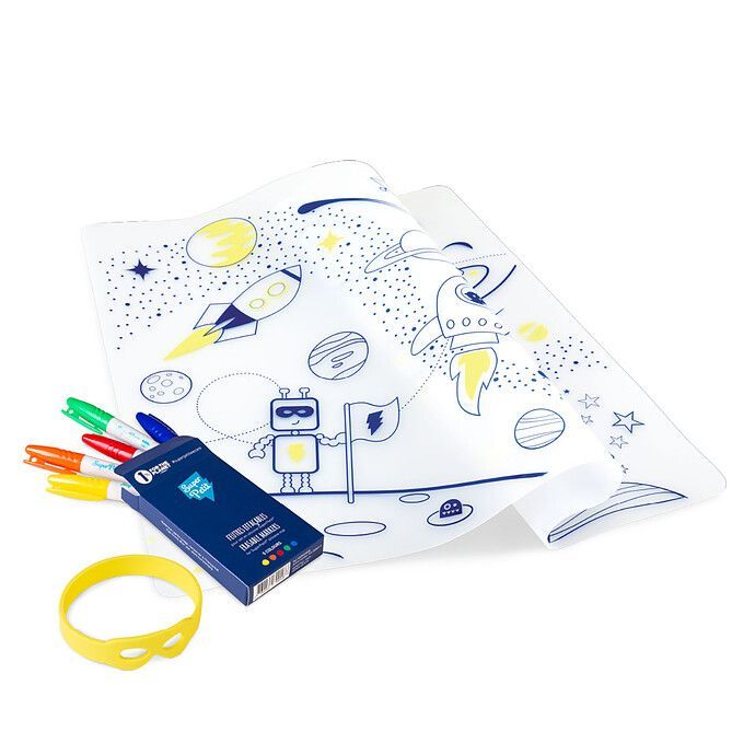Set de Table à Colorier et ses 5 feutres - Dans l'espace (Super Petit) - Image 3