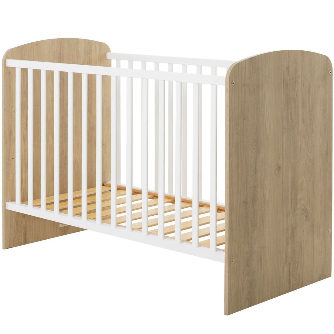 Duo Lit 60x120 cm et Commode 3 tiroirs Châtaignier naturel Basile (Galipette) - Image 5