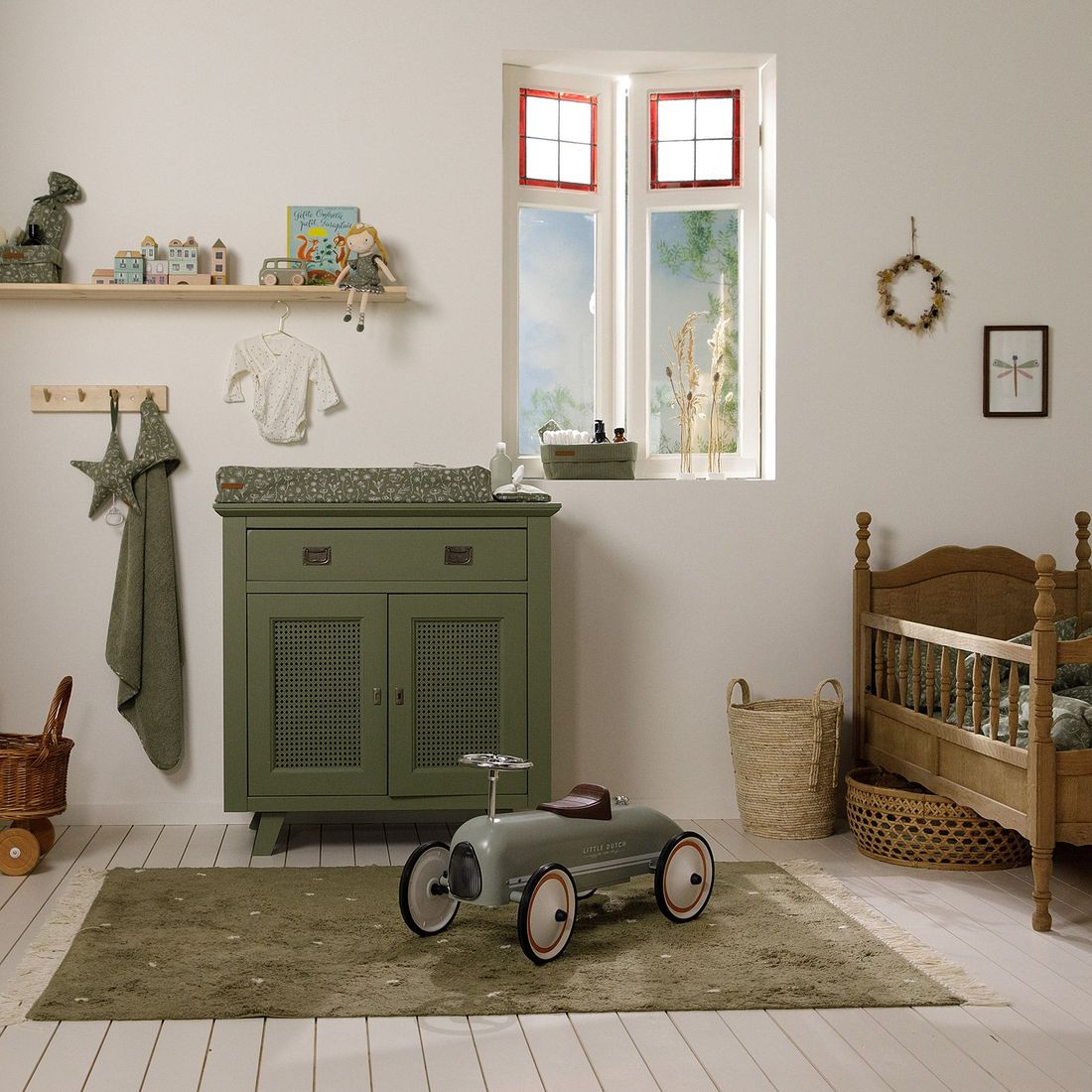 Porteur voiture Rétro Roller Olive (Little Dutch) - Image 5