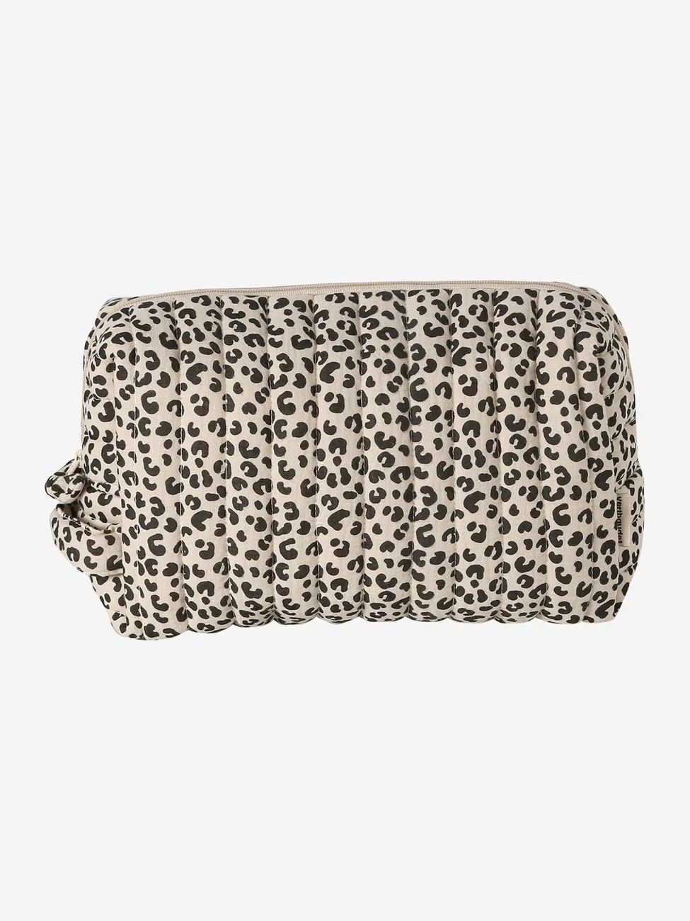 Trousse toilette Mama gaze coton beige imprimé (Vertbaudet) - Couverture