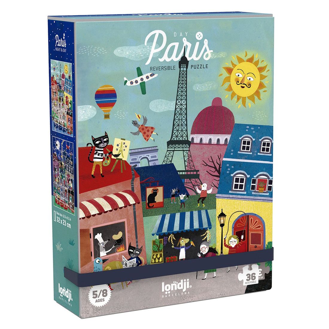 Puzzle Réversible Night And Day in Partis (Londji) - Couverture