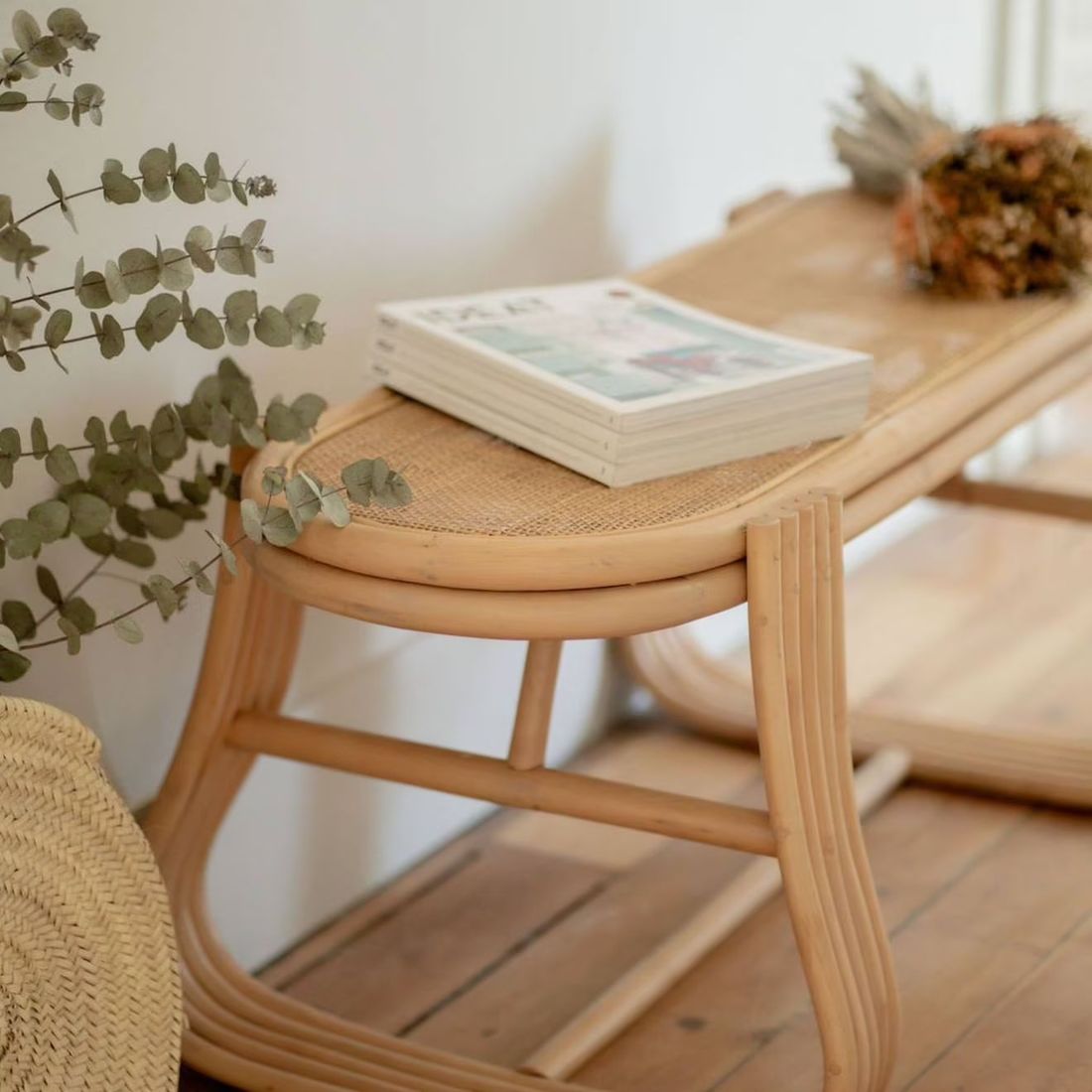 Banc Rotin Et Cannage 120 Cm - Gili Naturel (Saudara) - Couverture