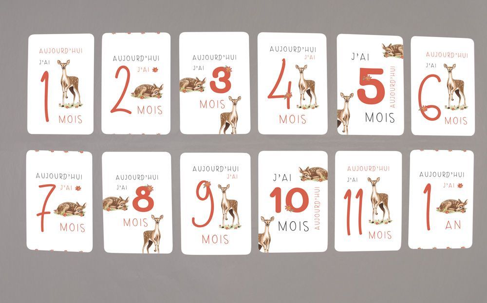 Cartes étapes bébé Bichette (Le Faire-Part Français) - Image 1