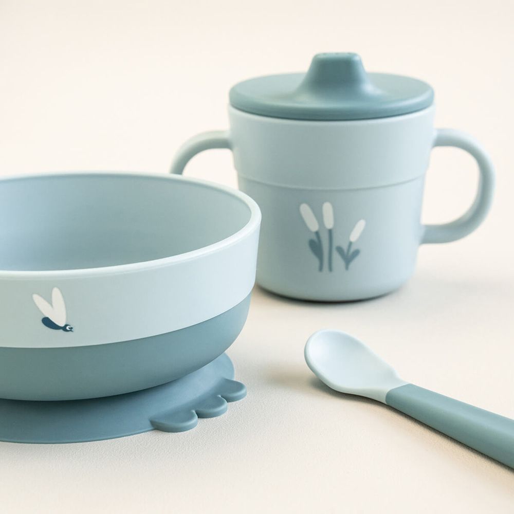 Coffret premier repas ventouse Foodie Elphee Bleu (3 pièces) (Done by deer) - Image 3