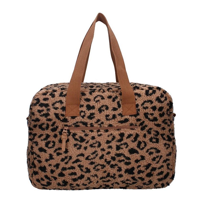 Sac à langer Sherpa Léopard Caramel - Marron (Kidzroom) - Image 2