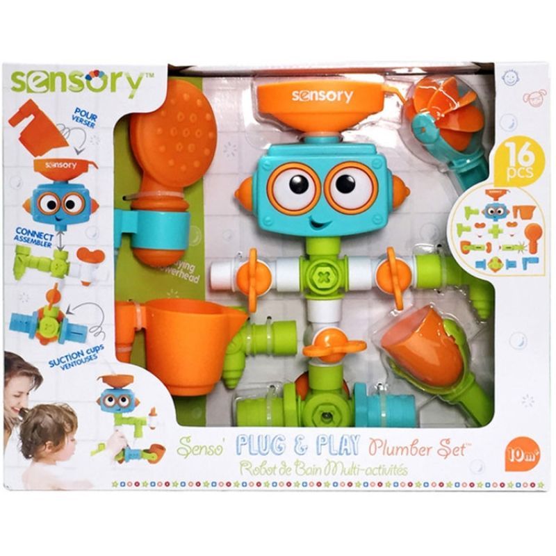 Jouet de bain à ventouse robot Sensory (Infantino) - Image 4