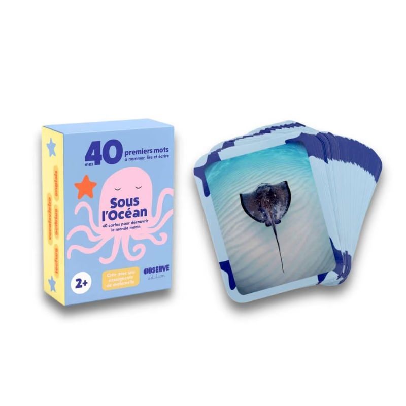 Mes 40 premiers mots: mers & océans (Observe Montessori) - Couverture