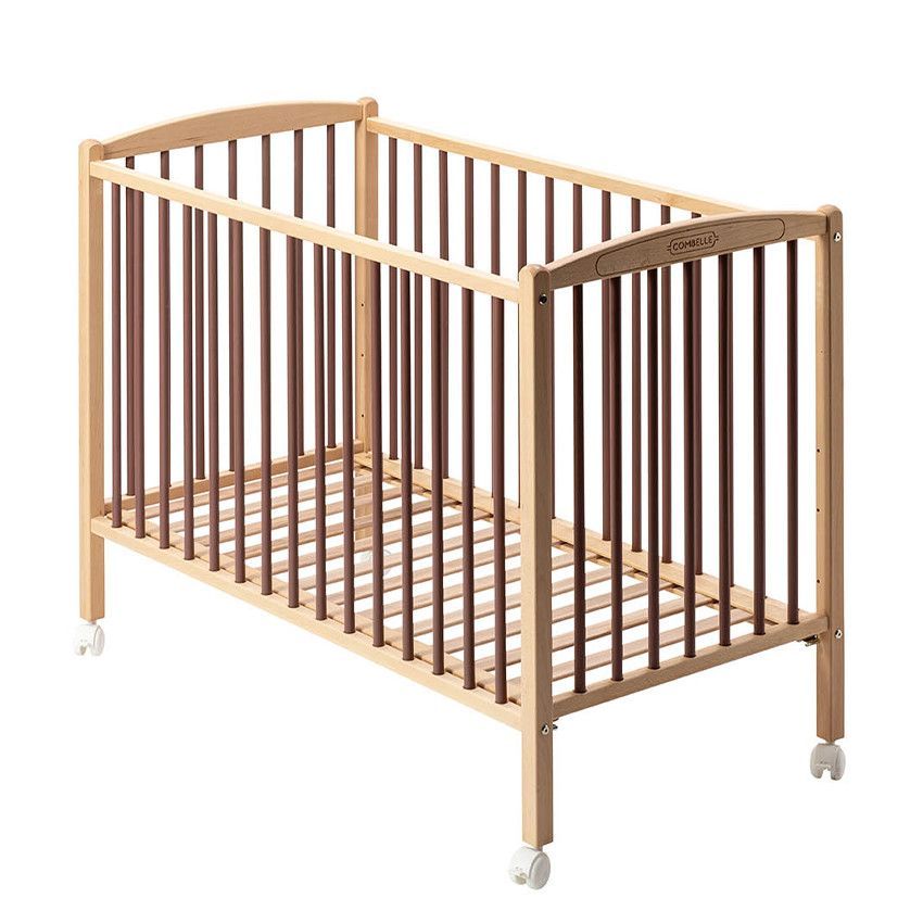 Lit avec roulettes 60 x 120 cm Arthur vieux rose - Vieux rose (Combelle) - Image 1