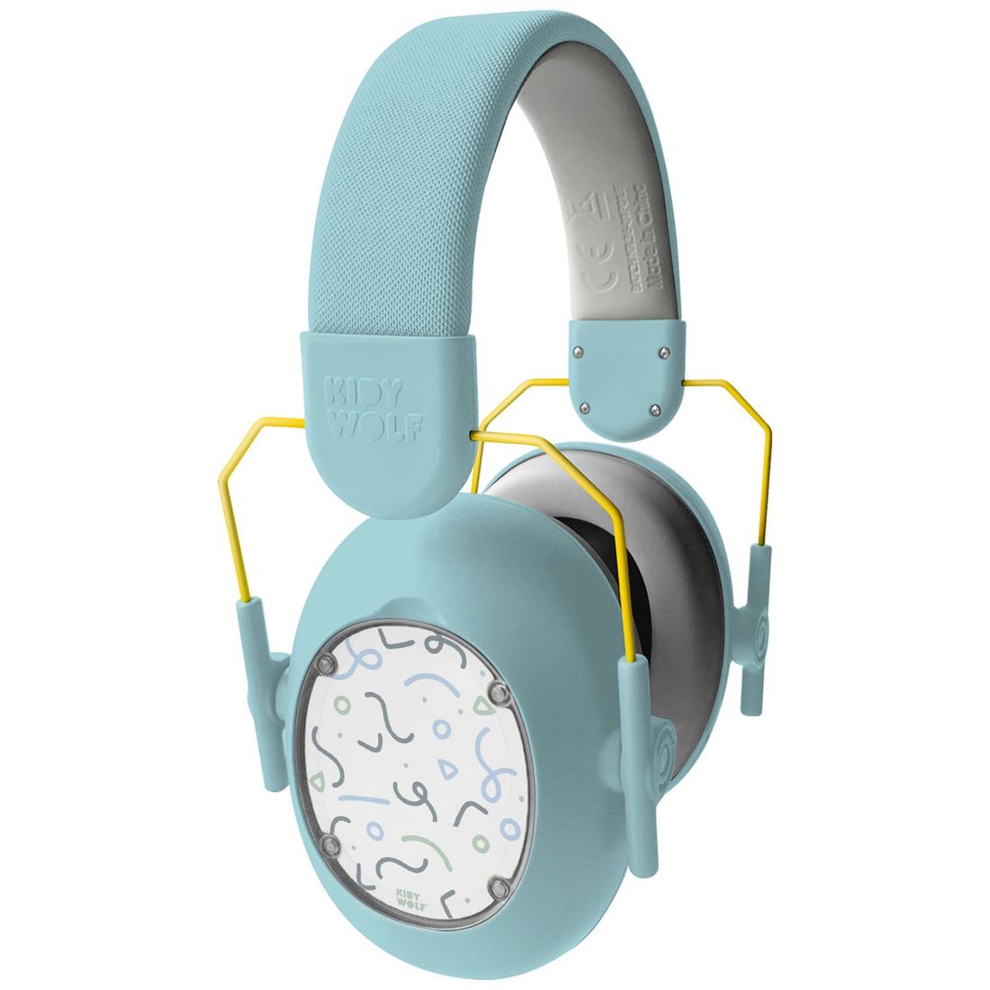 Casque anti-bruit enfant KIDYNOISE bleu à coques interchangeables (Kidywolf) - Couverture