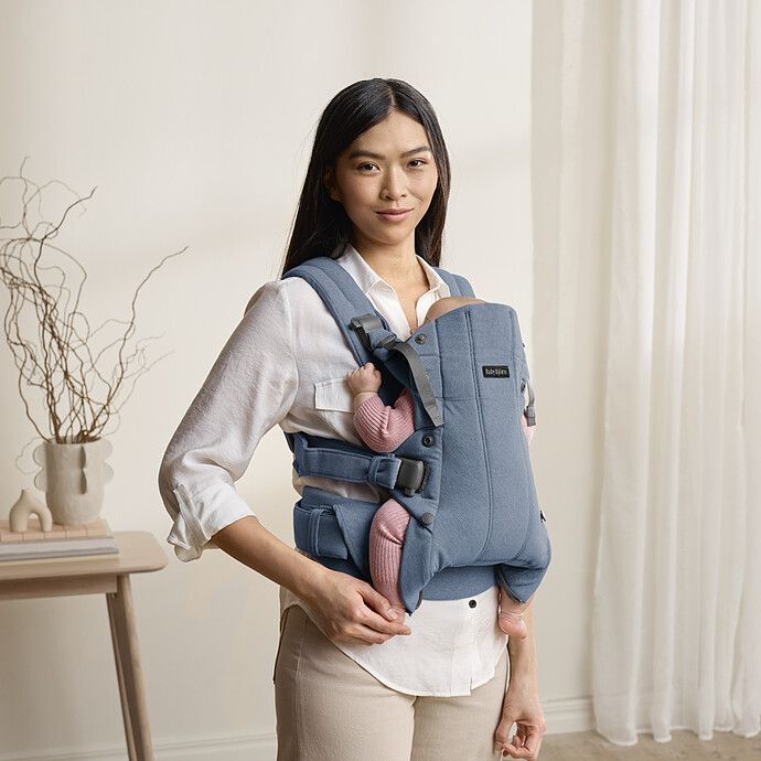 Porte-bébé Harmony Tissé Chiné - Bleu (BabyBjörn) - Image 12