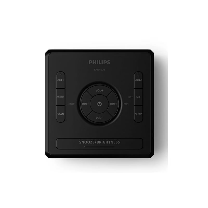 Philips radio-réveil double alarme noir (Philips) - Image 1
