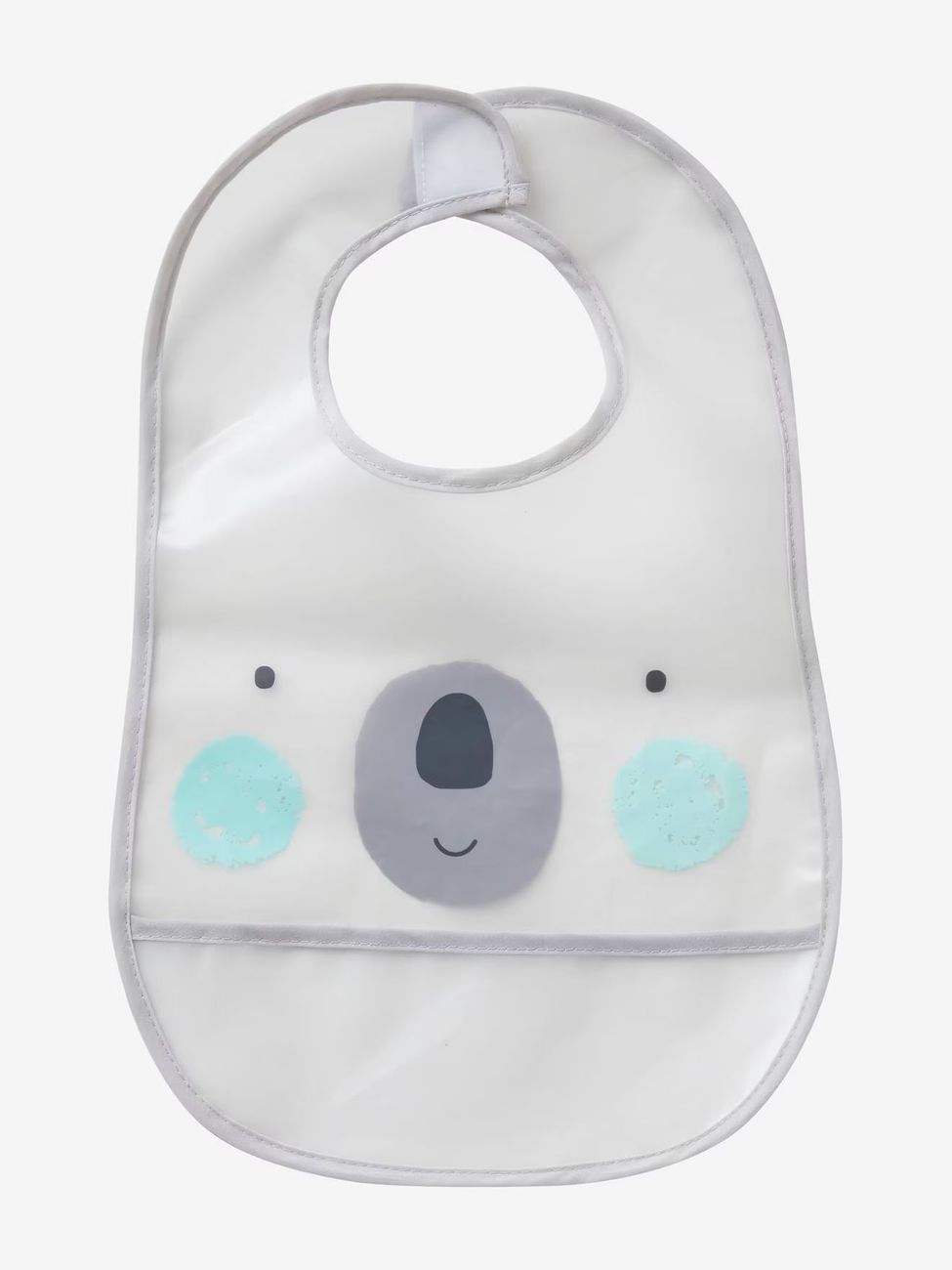 Lot de 3 bavoirs plastifiés avec récupérateur assortis ours (Vertbaudet) - Image 2