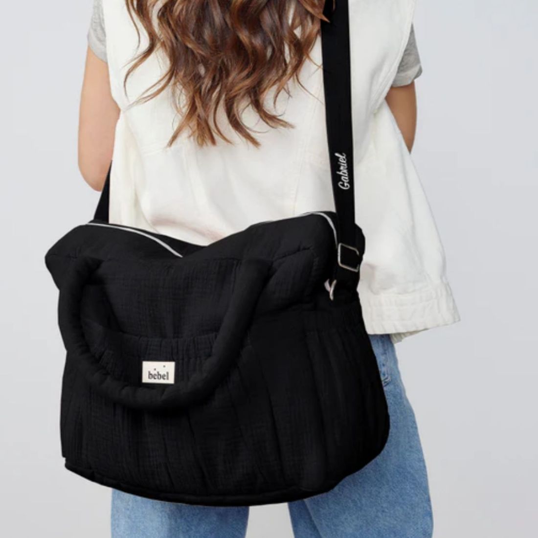 Sac à langer à anses noir réglisse Comme un bonbon (BEBEL) - Image 9