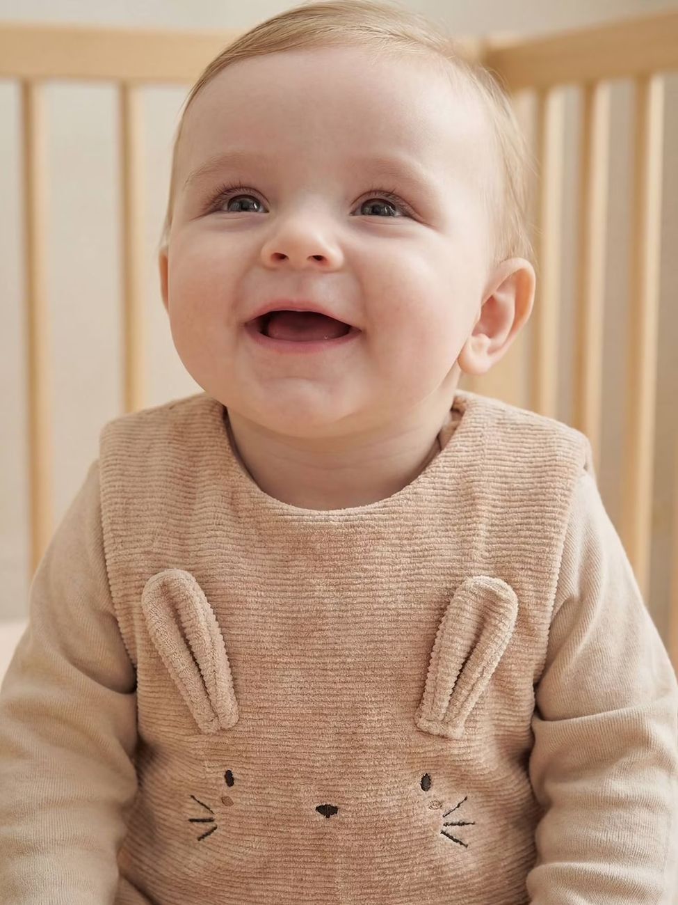 Gigoteuse bébé velours côtelé beige (Vertbaudet) - Image 1