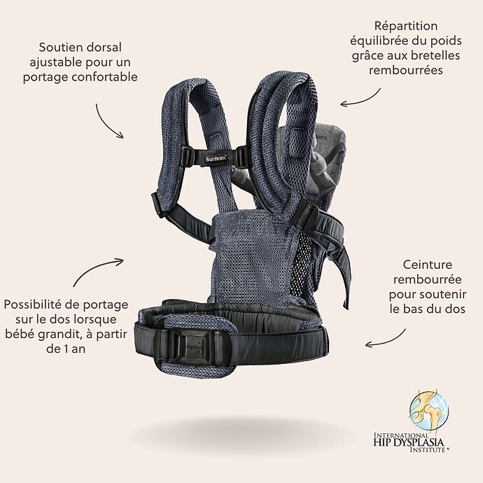 Porte-bébé Harmony 3D Mesh - Anthracite (BabyBjörn) - Image 4