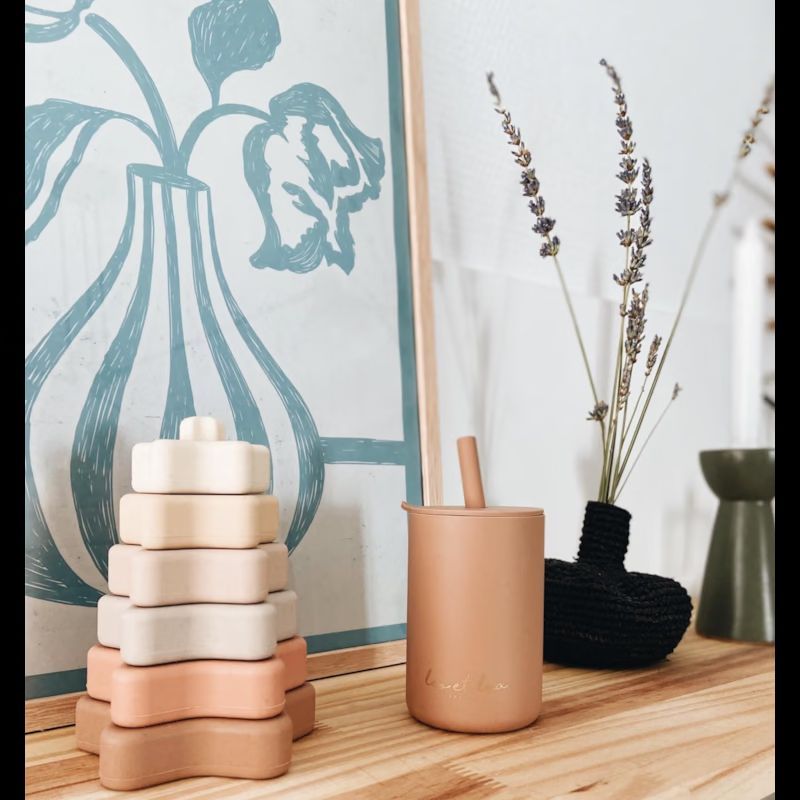 Etoiles à empiler silicone, beige (Léo et Léa France) - Image 2